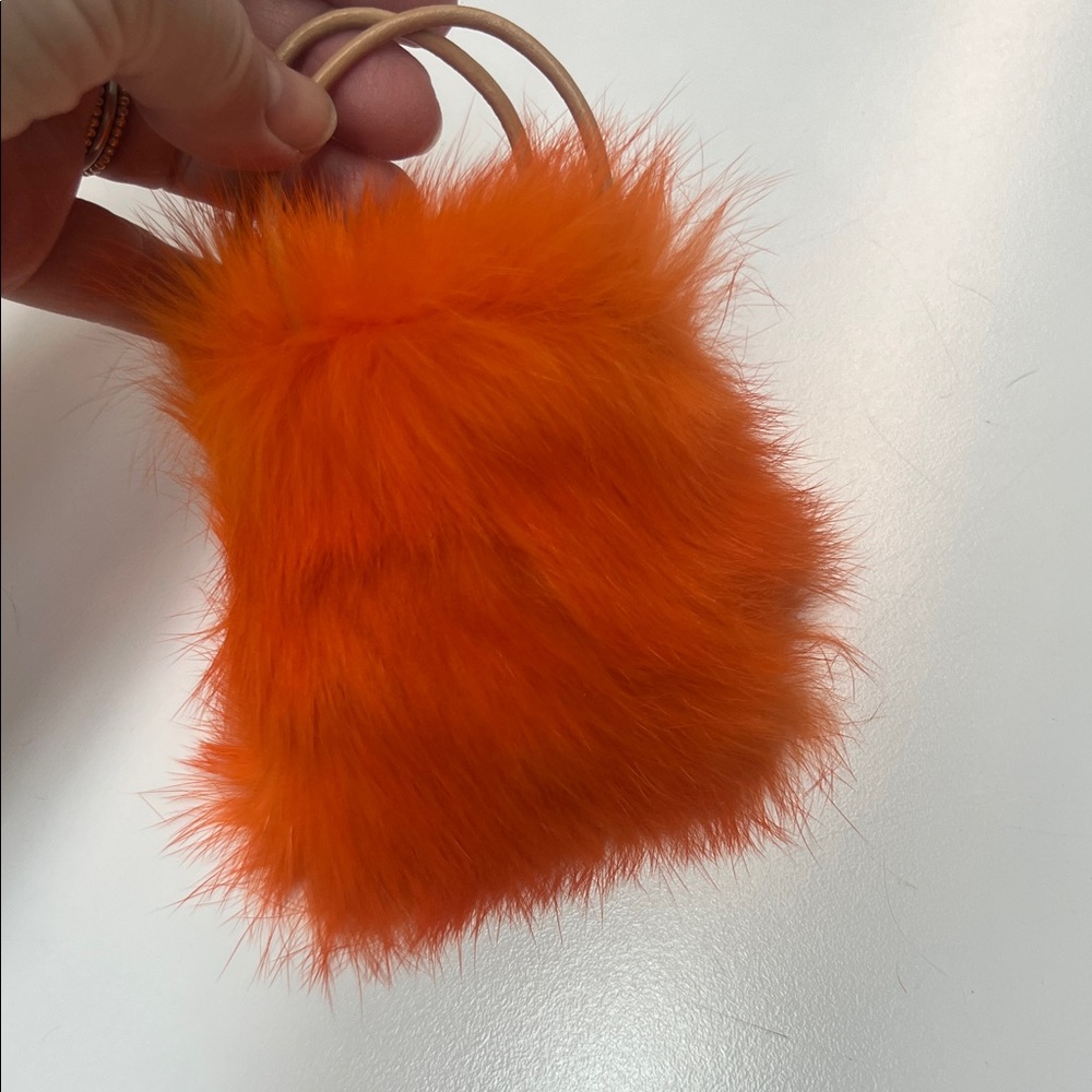 Vibrant Orange Fur Mini Bag
